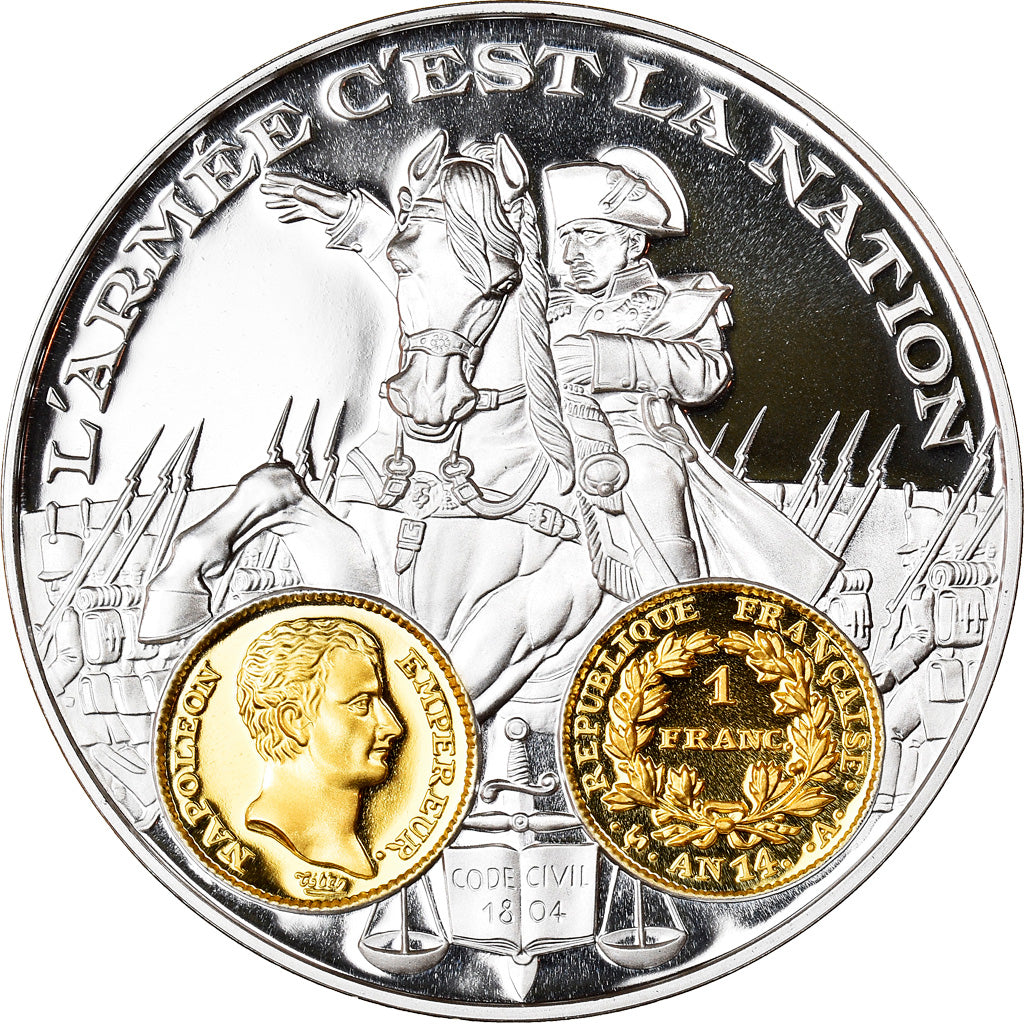 Francja, Medal, Histoire Monétaire, Napoléon Ier, 1 Franc An 14, MS(65-70)