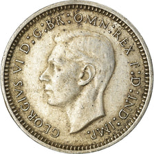 Coin, Australia, George VI, Threepence, 1943, EF(40-45), Silver, KM:37
