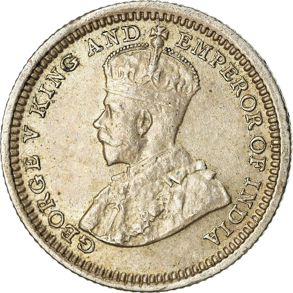 Coin, Hong Kong, George V, 5 Cents, 1932, EF(40-45), Silver, KM:18