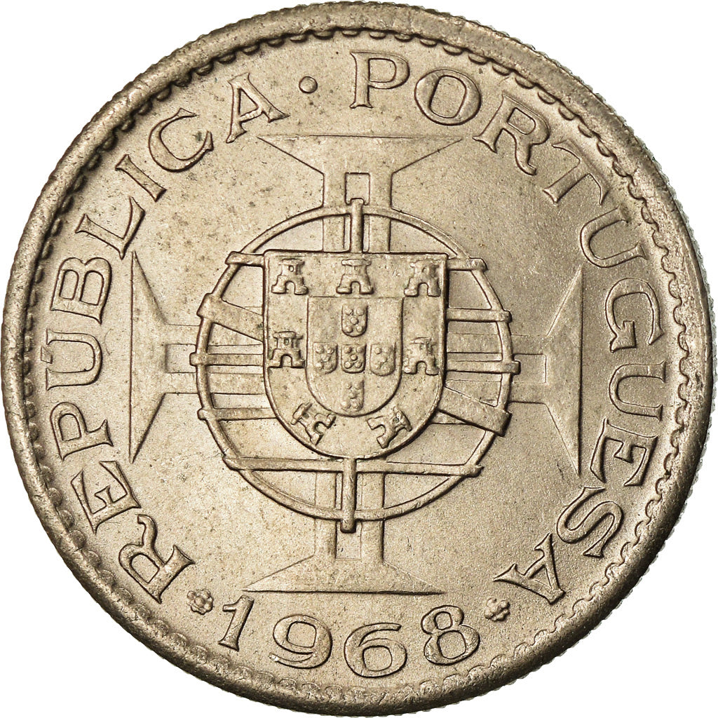 Coin, Angola, 2-1/2 Escudos, 1968, AU(55-58), Copper-nickel, KM:77