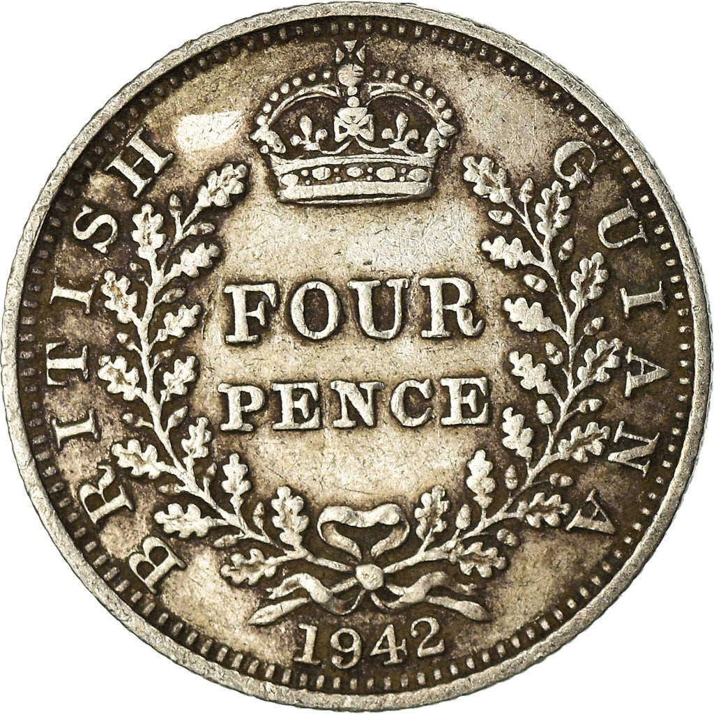 Monnaie, Grande-Bretagne, George VI, 4 Pence, Groat, 1942, TTB, Argent, KM:851