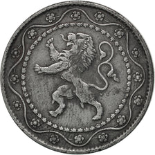 BELGIUM, 25 Centimes, 1915, KM #82, AU(50-53), Zinc, 26, 6.42