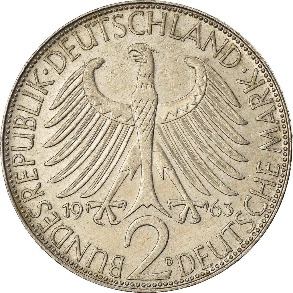 Münze, Bundesrepublik Deutschland, 2 Mark, 1963, Munich, SS, Copper-nickel