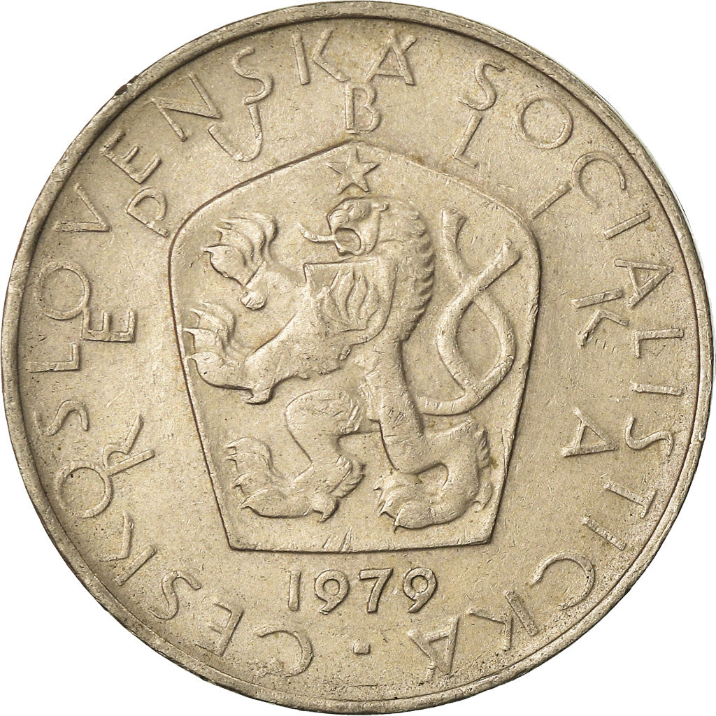 Moneda, Checoslovaquia, 5 Korun, 1979, MBC, Cobre - níquel, KM:60