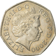 Coin, Great Britain, Elizabeth II, 50 Pence, 2000, EF(40-45), Copper-nickel