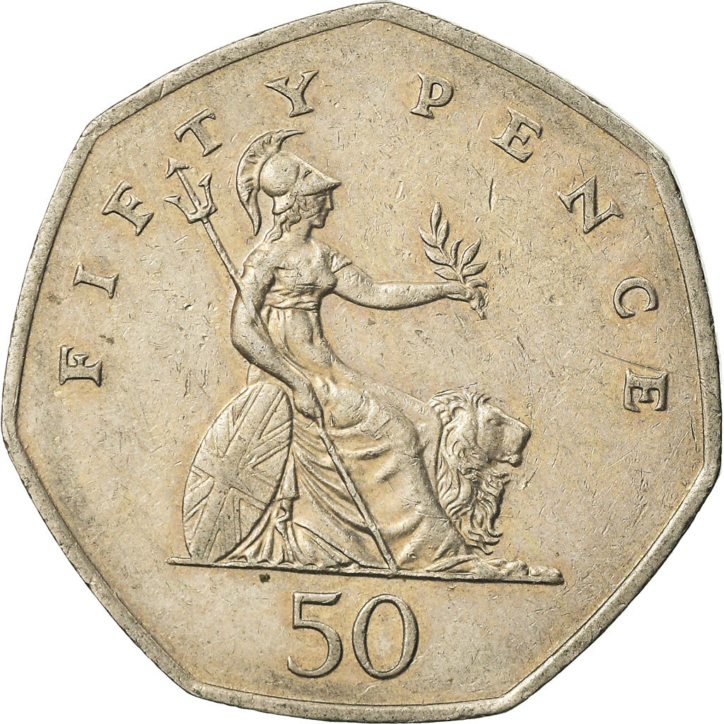 Coin, Great Britain, Elizabeth II, 50 Pence, 2000, EF(40-45), Copper-nickel