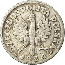 Moneta, Polska, Zloty, 1924, VF(20-25), Srebro, KM:15