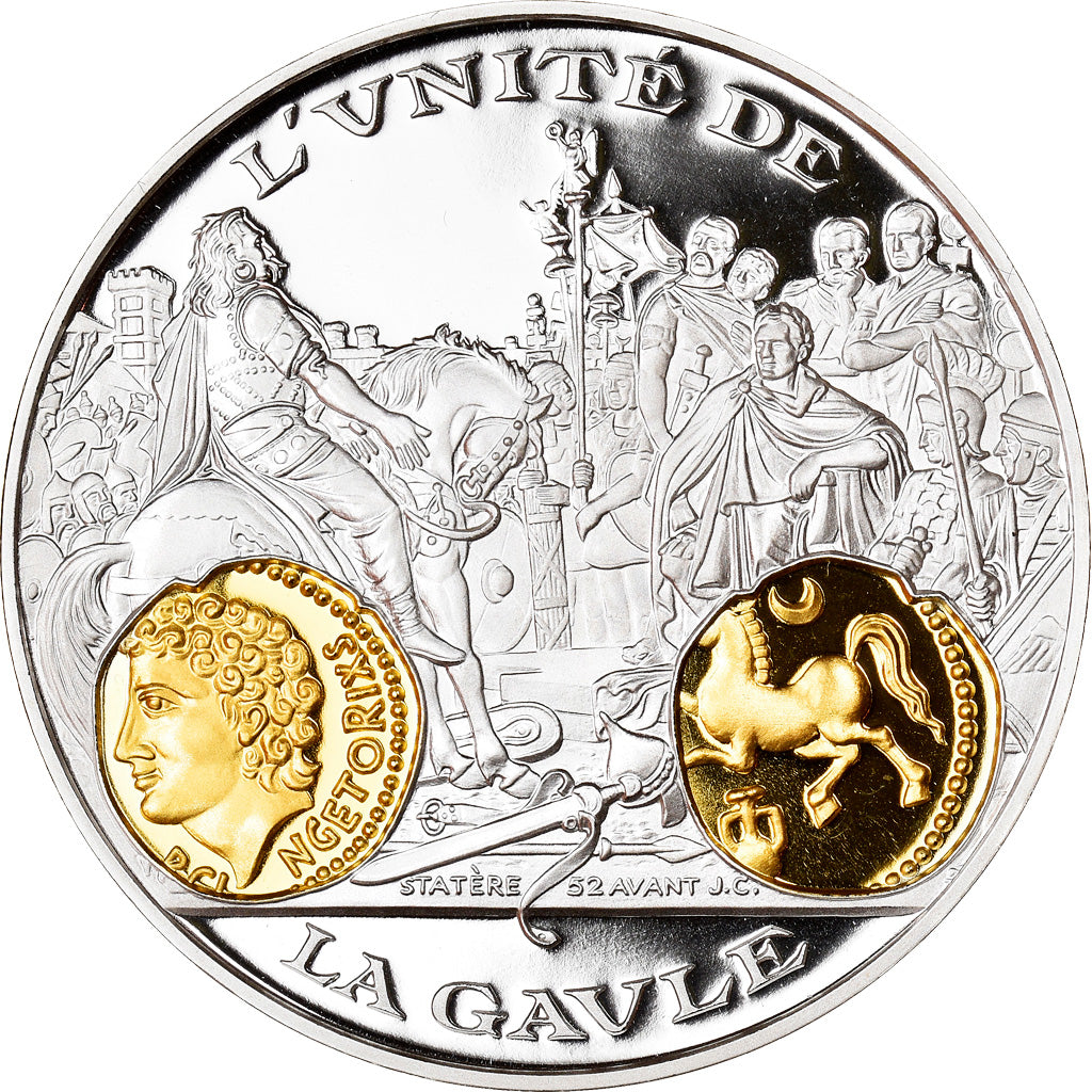 Frankrijk, Medaille, L'Unité de la Gaule, Statère, Politics, Society, War