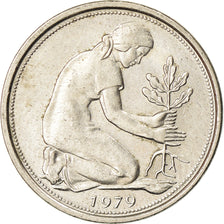 Coin, GERMANY - FEDERAL REPUBLIC, 50 Pfennig, 1979, Stuttgart, EF(40-45)