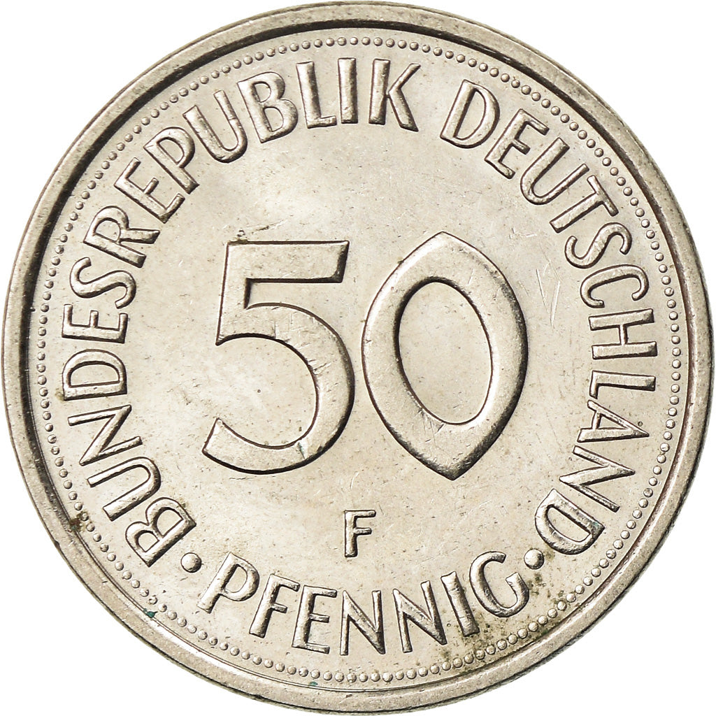 Coin, GERMANY - FEDERAL REPUBLIC, 50 Pfennig, 1979, Stuttgart, EF(40-45)