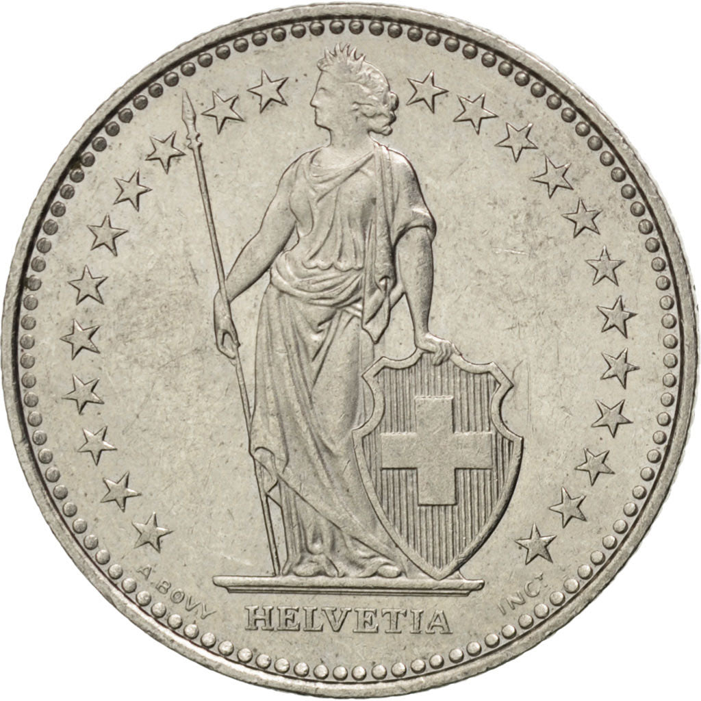 Coin, Switzerland, Franc, 1987, Bern, AU(55-58), Copper-nickel, KM:24a.3