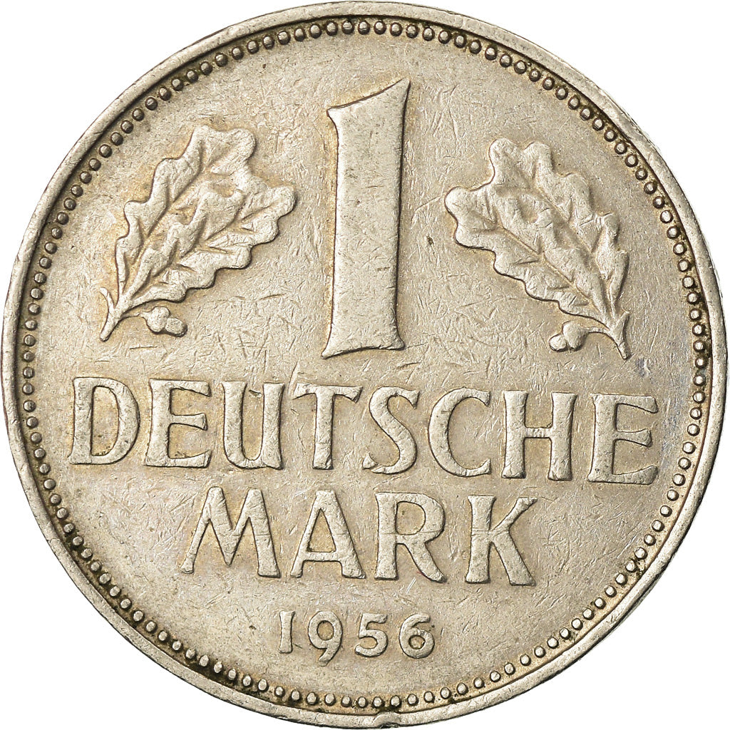 Coin, GERMANY - FEDERAL REPUBLIC, Mark, 1956, Munich, EF(40-45), Copper-nickel