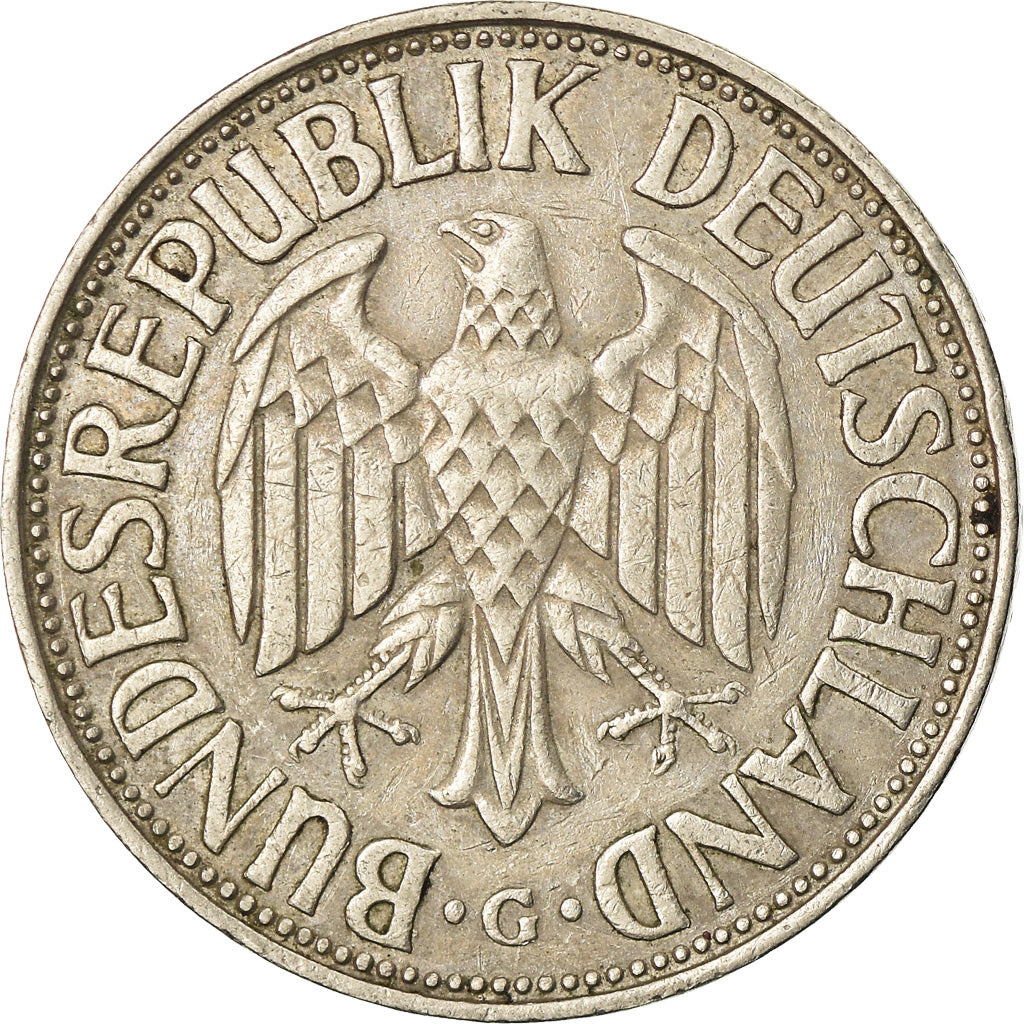 Münze, Bundesrepublik Deutschland, Mark, 1961, Karlsruhe, SS, Copper-nickel