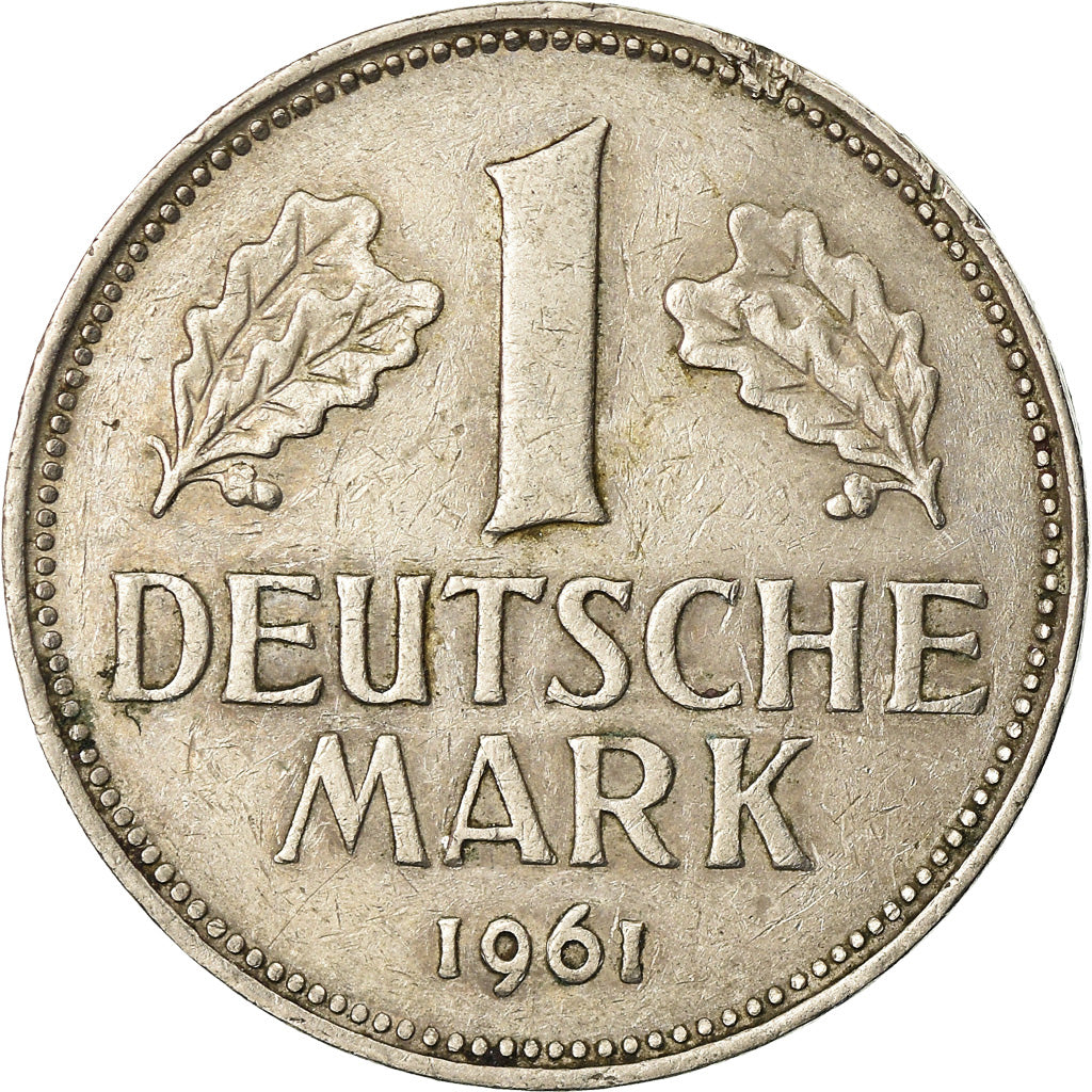 Münze, Bundesrepublik Deutschland, Mark, 1961, Karlsruhe, SS, Copper-nickel