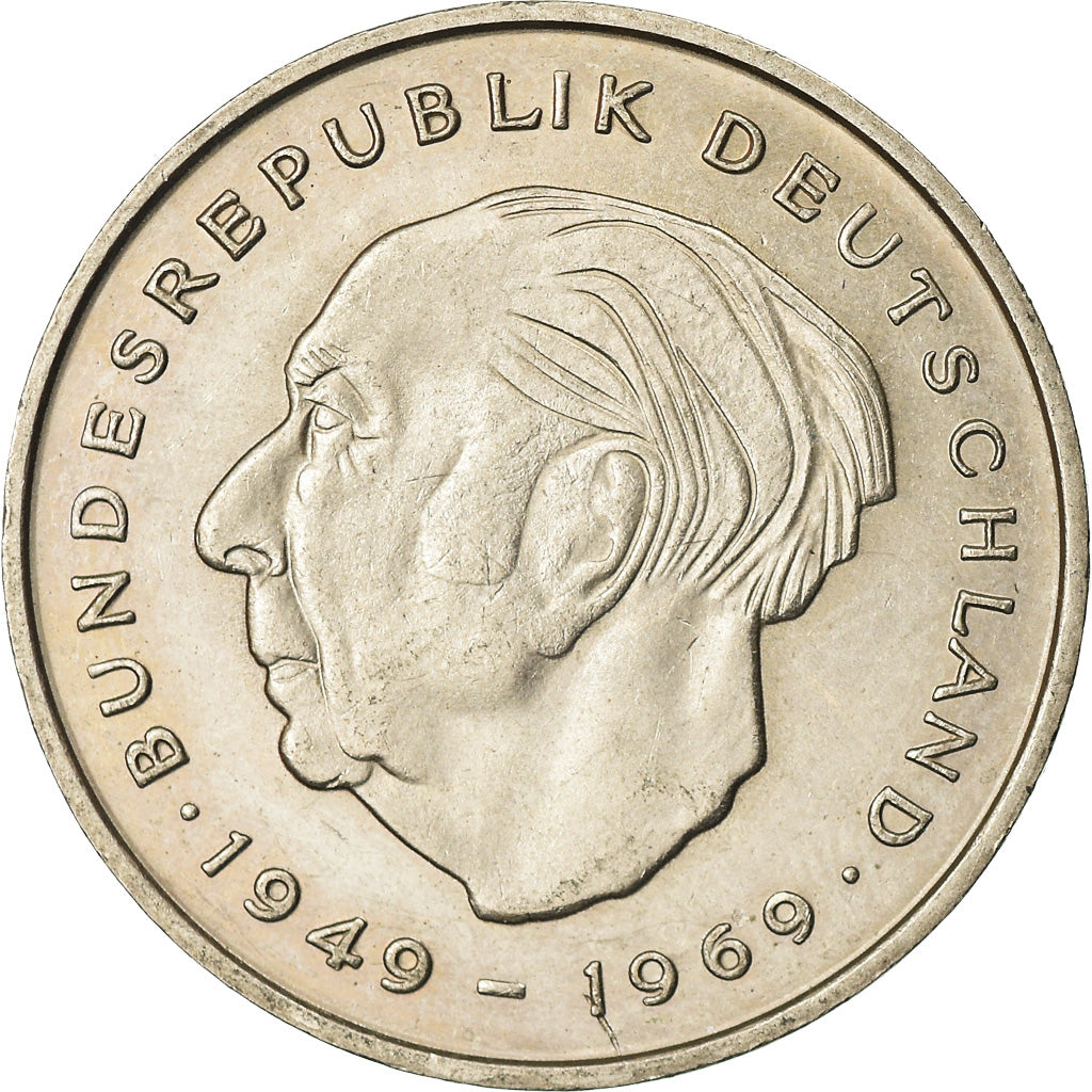 Coin, GERMANY - FEDERAL REPUBLIC, 2 Mark, 1976, Karlsruhe, AU(55-58)