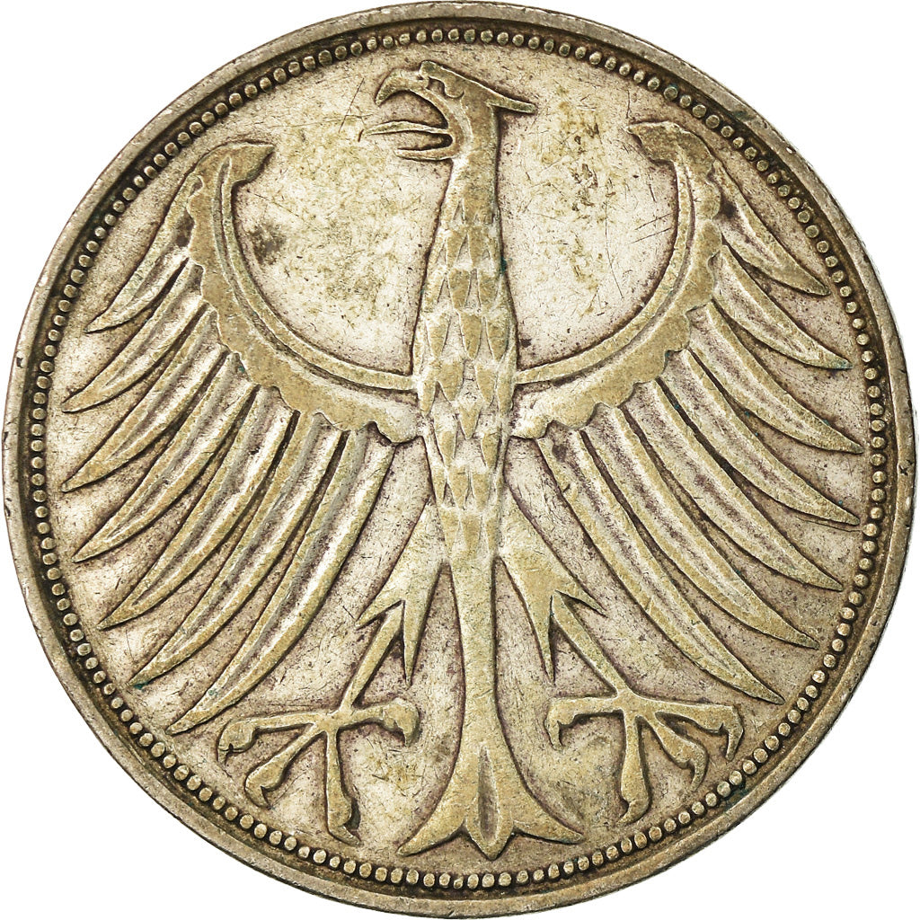 Münze, Bundesrepublik Deutschland, 5 Mark, 1951, Karlsruhe, SS, Silber