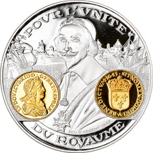 France, Medal, Histoire Monétaire, Ecu d'Argent, Louis XIII, MS(65-70), Silver