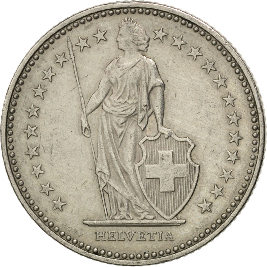 SWITZERLAND, Franc, 1984, Bern, KM #24a.3, AU(55-58), Copper-Nickel, 23.2, 4.39