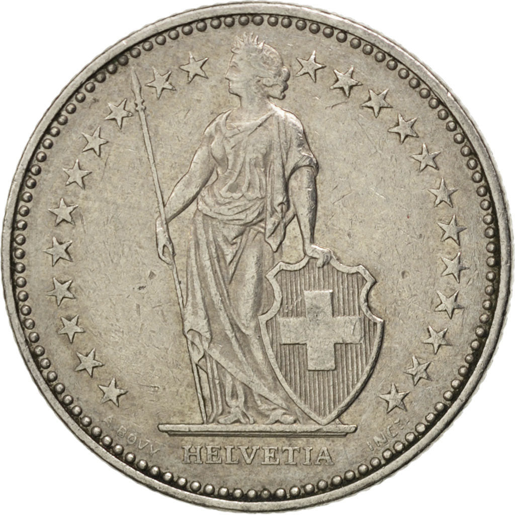 SWITZERLAND, Franc, 1983, Bern, KM #24a.3, AU(50-53), Copper-Nickel, 23.2, 4.37