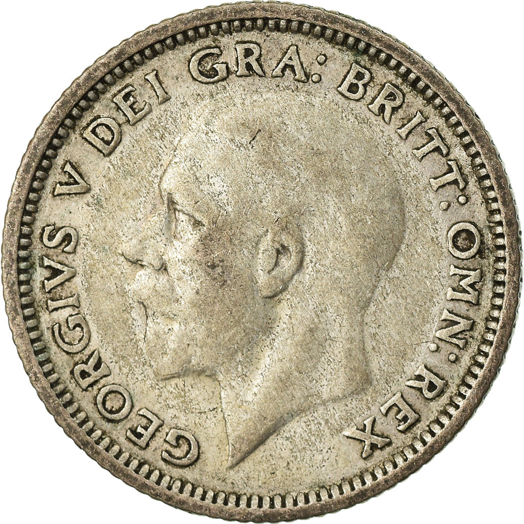 Coin, Great Britain, George V, 6 Pence, 1927, VF(20-25), Silver, KM:828
