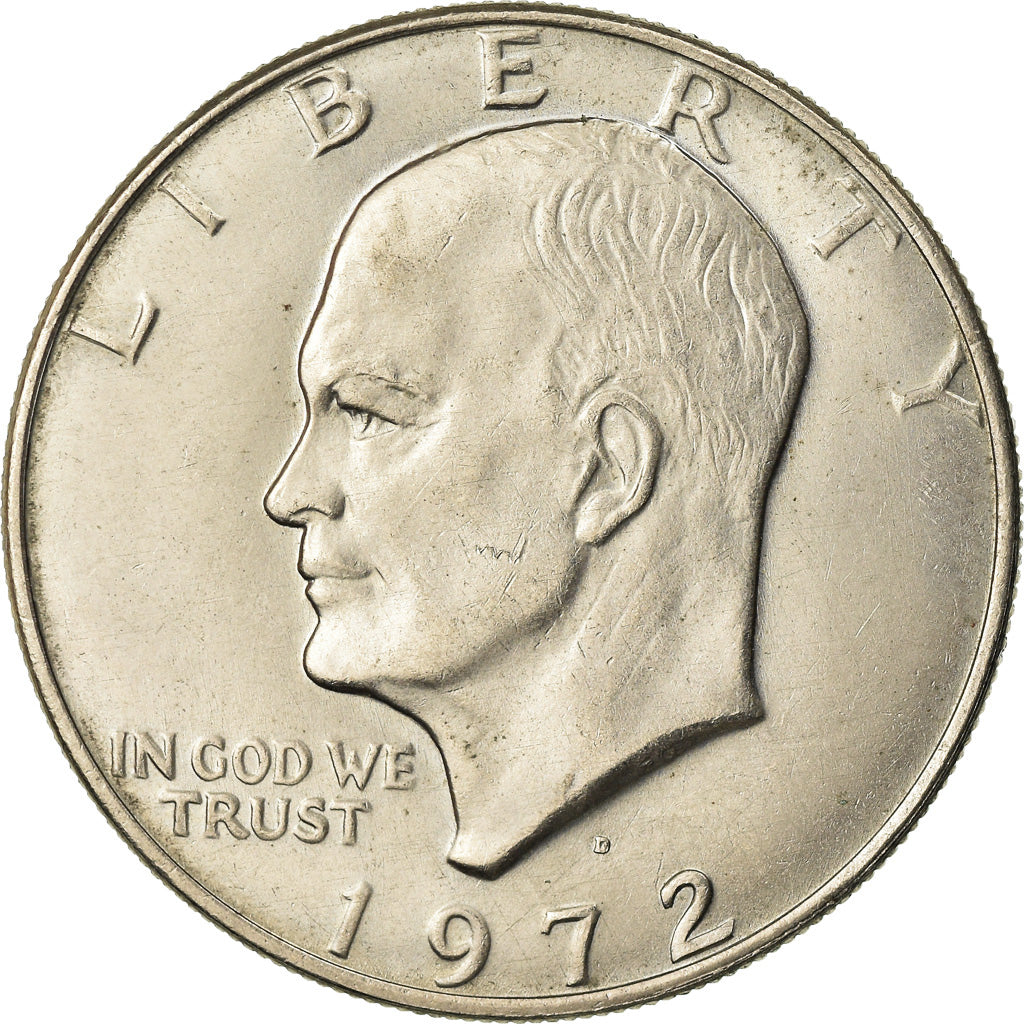 Coin, United States, Eisenhower Dollar, Dollar, 1972, U.S. Mint, Denver
