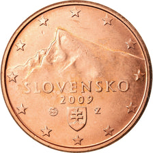 Slovacchia, 5 Euro Cent, 2009, SPL+, Acciaio placcato rame, KM:97