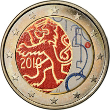 Finlandia, 2 Euro, Rahapaja, 2010, Colorised, MS(63), Bimetaliczny, KM:154