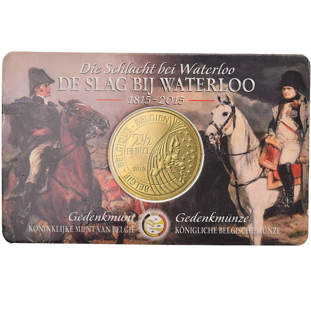 Belgium, 2-1/2 Euro, 200 ans de la bataille de Waterloo, 2015, Coin card