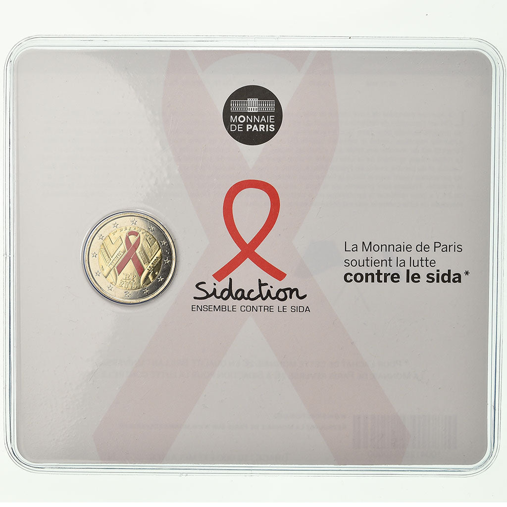 Frankreich, 2 Euro, Sidaction, 2014, STGL, Bimetallic