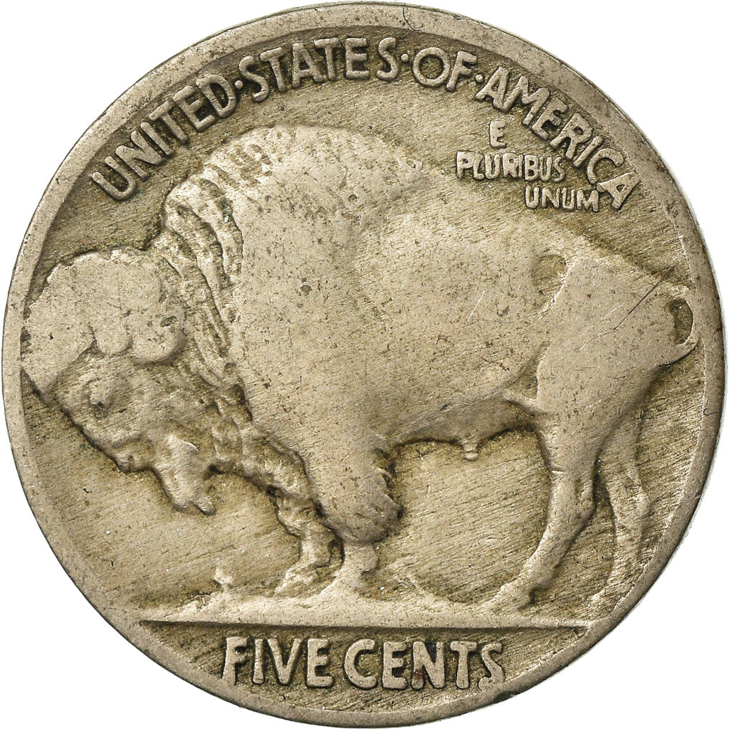 Coin, United States, Buffalo Nickel, 5 Cents, 1917, U.S. Mint, Philadelphia