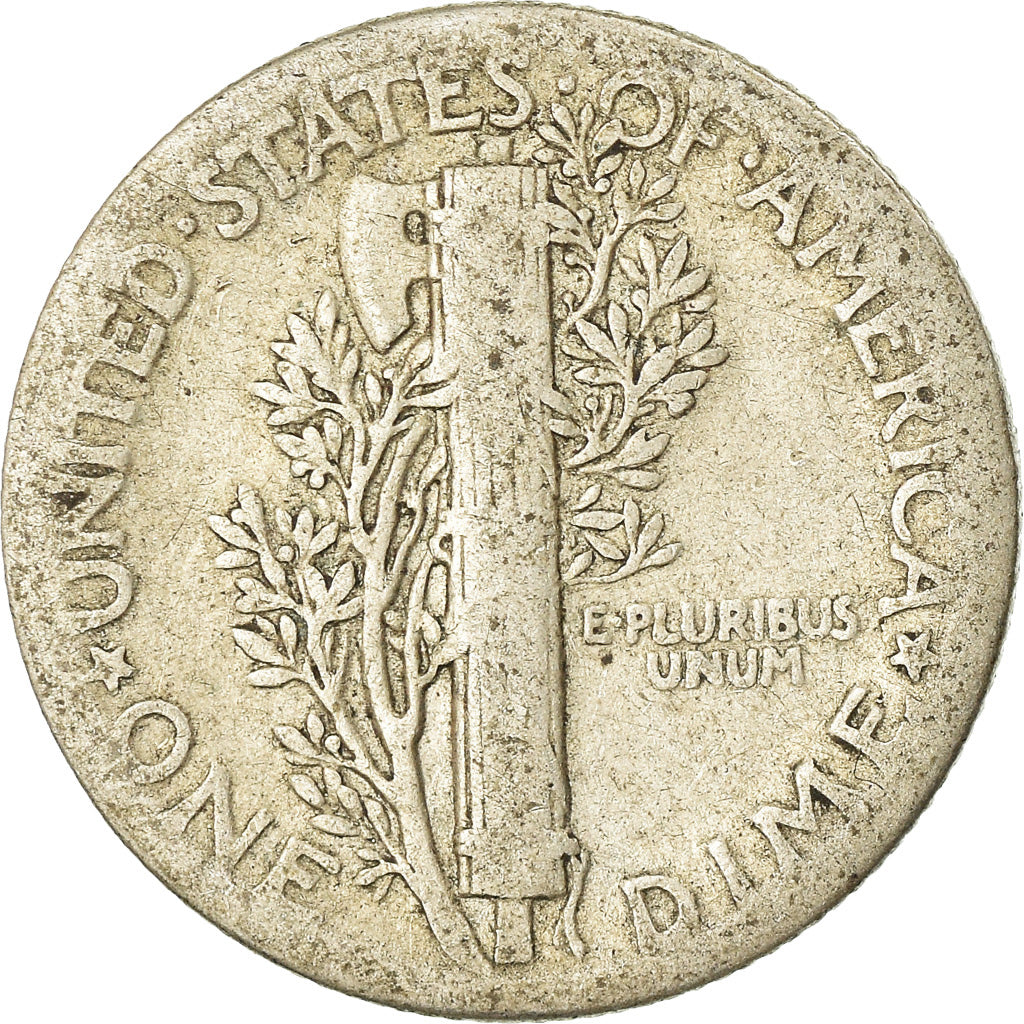 Monnaie, États-Unis, Mercury Dime, Dime, 1944, U.S. Mint, Philadelphie, TB+