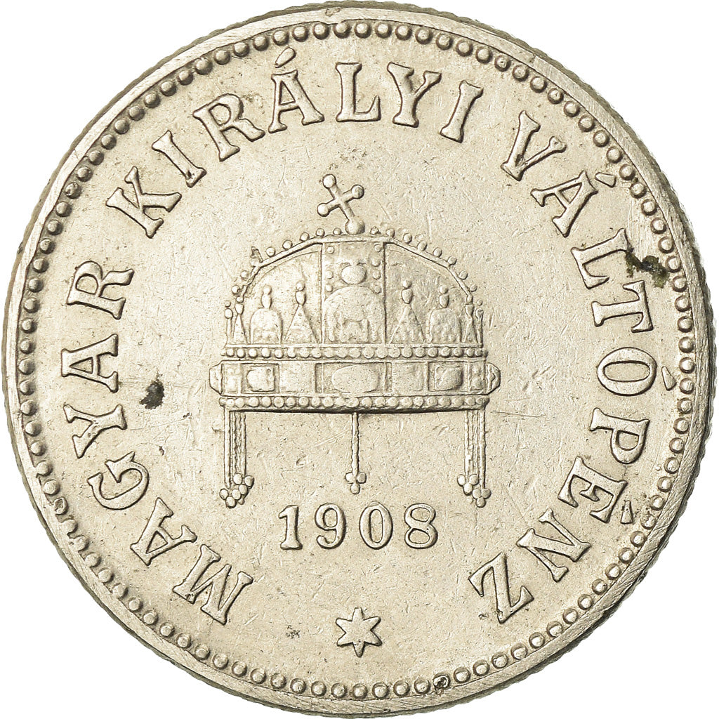 Monnaie, Hongrie, Franz Joseph I, 10 Filler, 1908, Kormoczbanya, TTB, Nickel