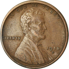 Coin, United States, Lincoln Cent, Cent, 1918, U.S. Mint, San Francisco