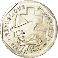 Moneta, Francia, Jean Moulin, 2 Francs, 1993, SPL-, Nichel, KM:1062, Gadoury:548