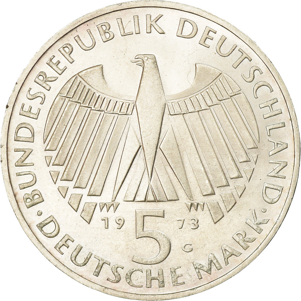 Monnaie, République fédérale allemande, 5 Mark, 1973, Karlsruhe, Germany