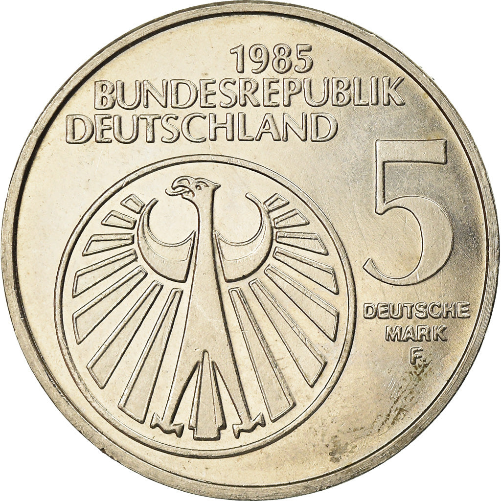 Moneta, GERMANIA - REPUBBLICA FEDERALE, 5 Mark, 1985, Stuttgart, Germany, SPL-