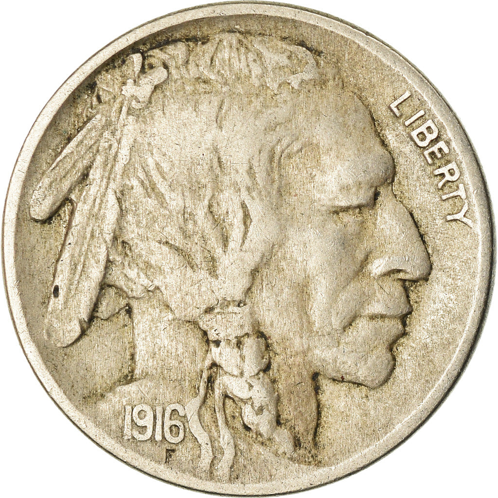 Münze, Vereinigte Staaten, Buffalo Nickel, 5 Cents, 1916, U.S. Mint