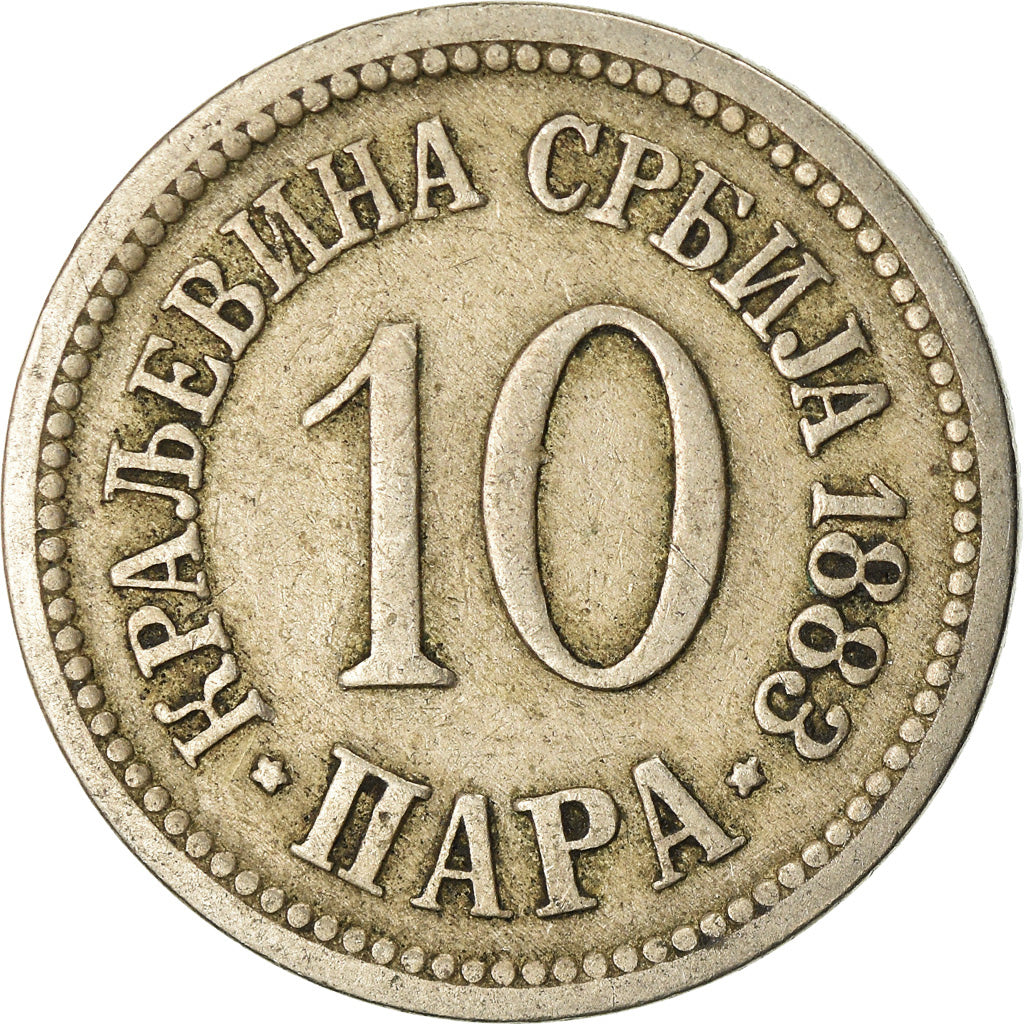 Coin, Serbia, Milan I, 10 Para, 1883, EF(40-45), Copper-nickel, KM:19
