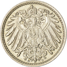 Coin, GERMANY - EMPIRE, Wilhelm II, 5 Pfennig, 1909, Munich, EF(40-45)