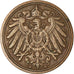 Moneda, ALEMANIA - IMPERIO, Wilhelm II, Pfennig, 1908, Berlin, MBC, Cobre, KM:10