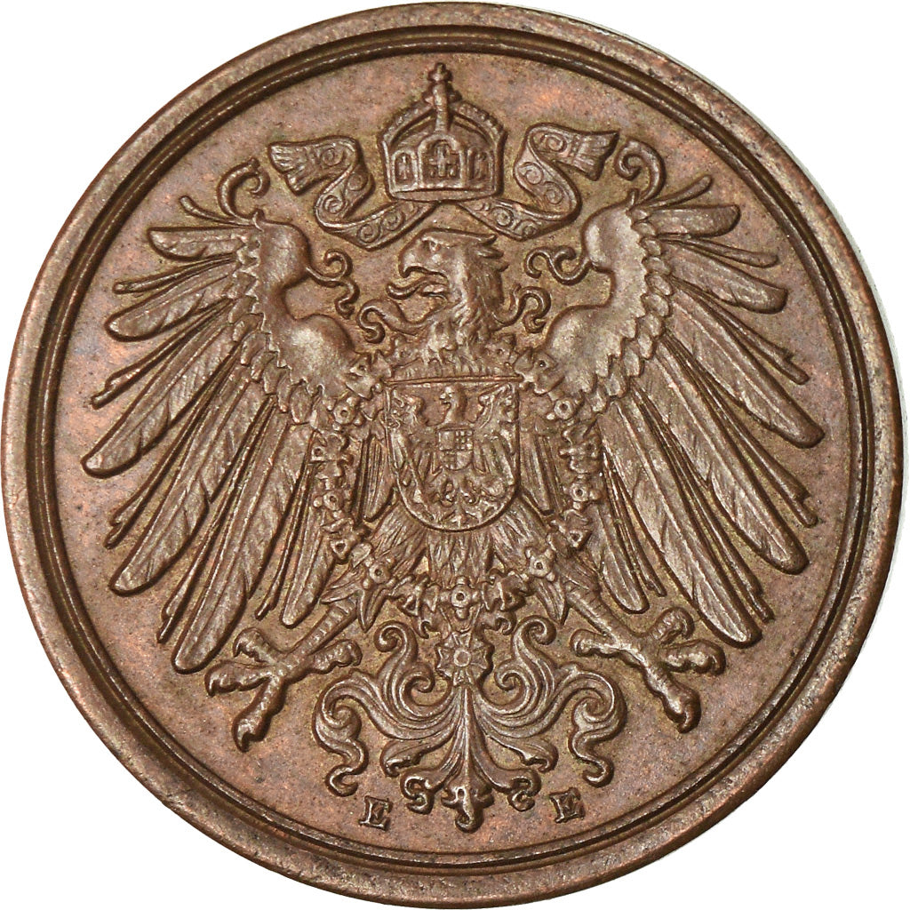 Coin, GERMANY - EMPIRE, Wilhelm II, Pfennig, 1912, Muldenhütten, EF(40-45)