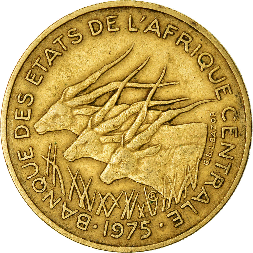 Coin, Central African States, 25 Francs, 1975, Paris, VF(30-35)