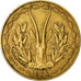 Coin, West African States, 5 Francs, 1974, EF(40-45), Aluminum-Nickel-Bronze