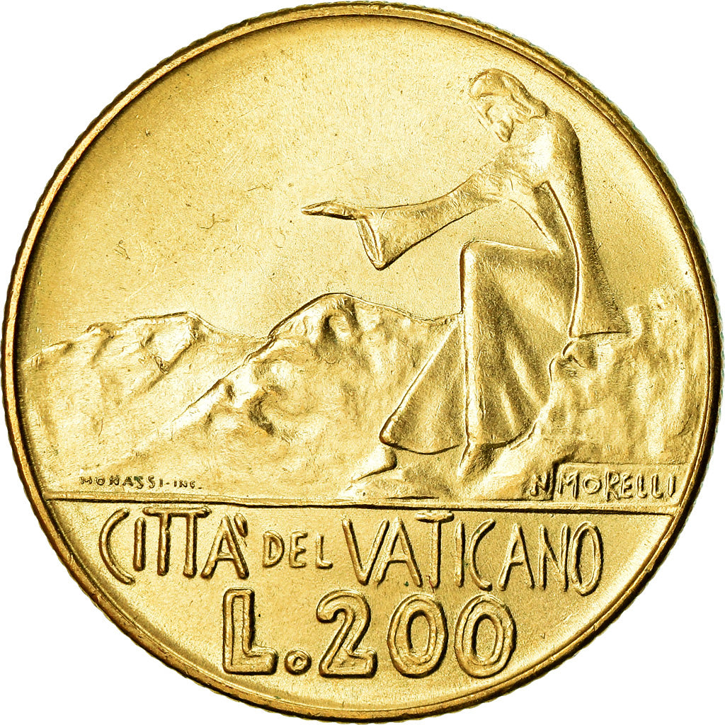 Moneda, CIUDAD DEL VATICANO, Paul VI, 200 Lire, 1978, EBC, Aluminio - bronce