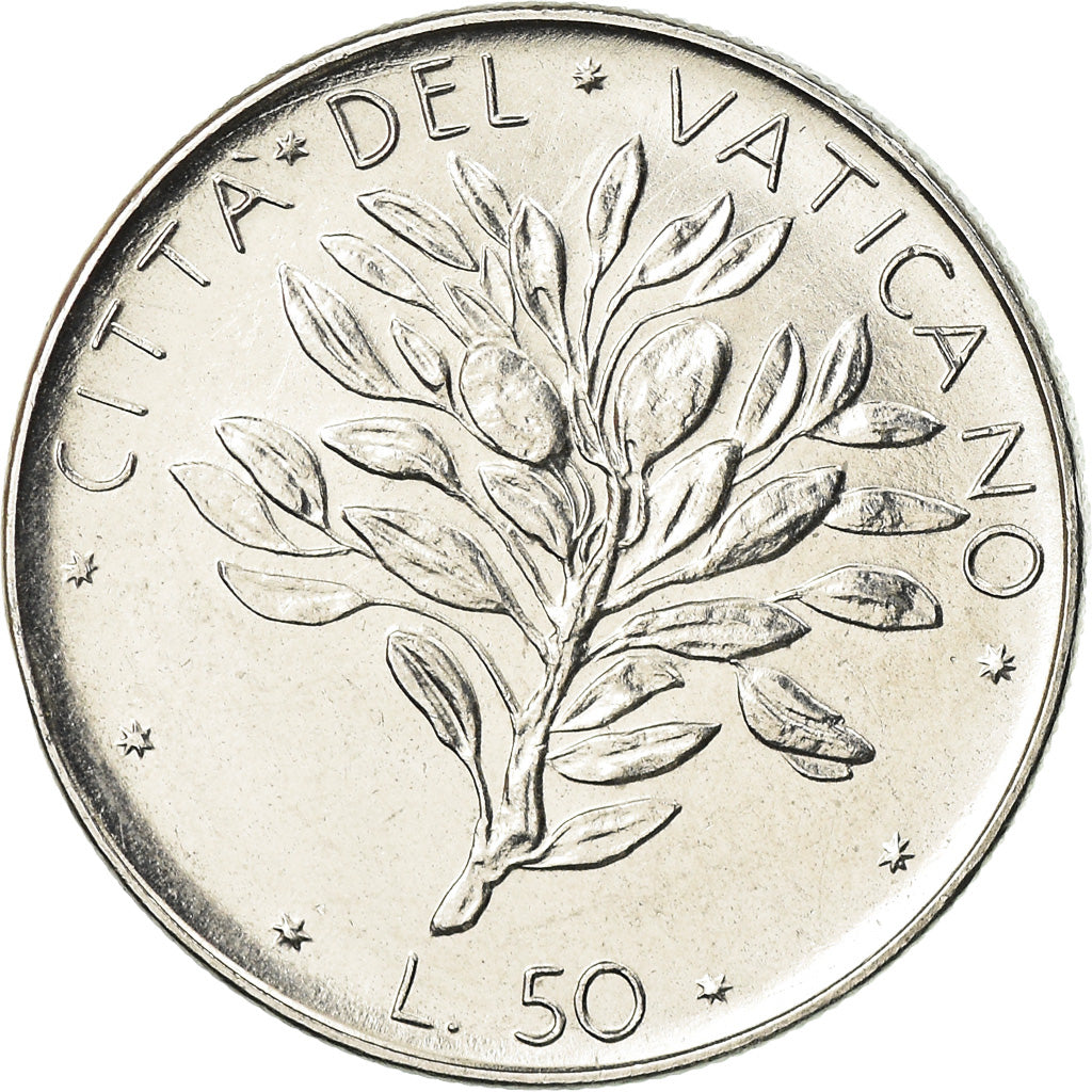 Moneda, CIUDAD DEL VATICANO, Paul VI, 50 Lire, 1971, EBC, Acero inoxidable