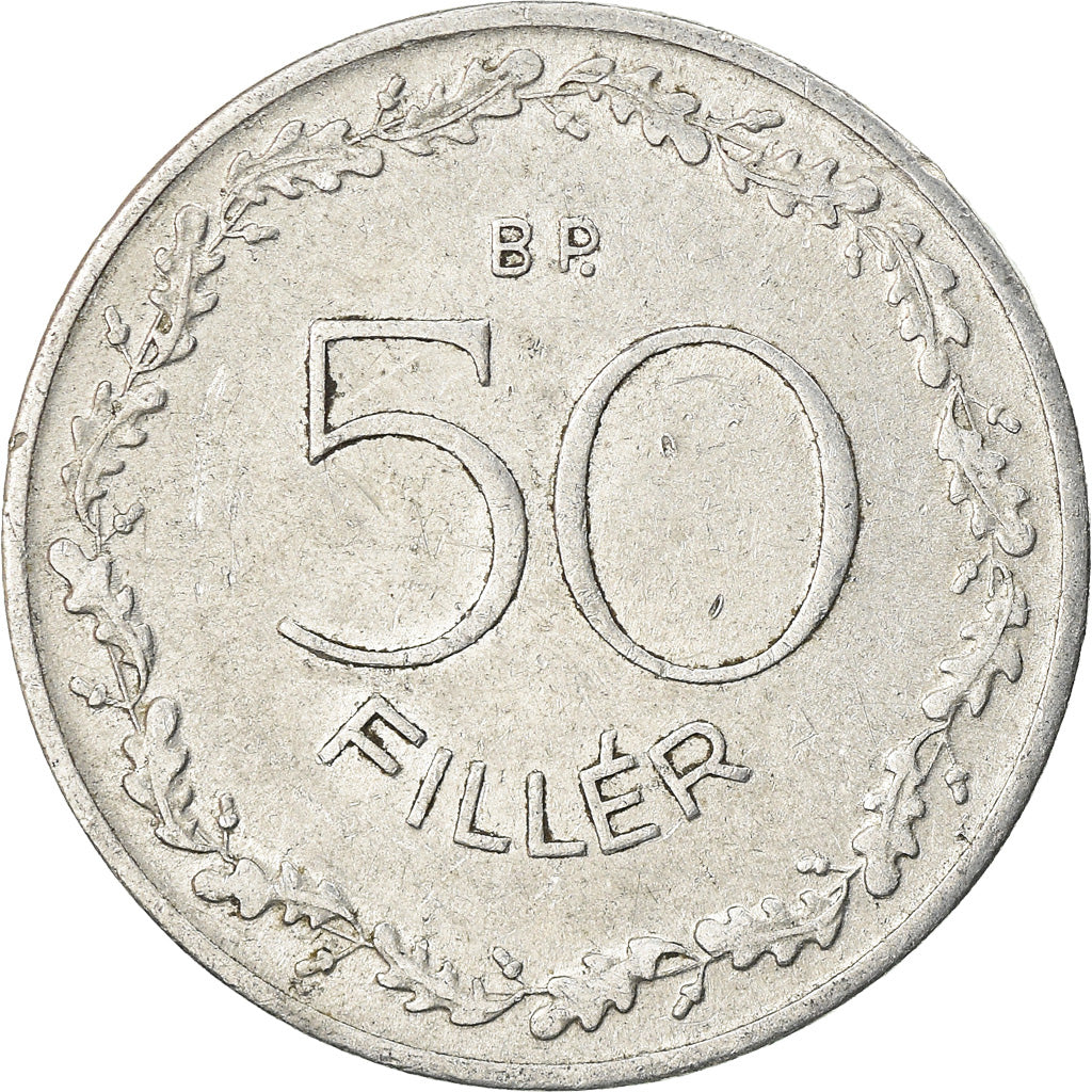 Coin, Hungary, 50 Fillér, 1953, Budapest, EF(40-45), Aluminum, KM:551