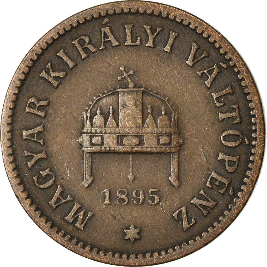 Moneta, Ungheria, Franz Joseph I, 2 Filler, 1895, Kormoczbanya, MB+, Bronzo