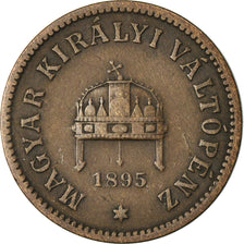 Moneta, Ungheria, Franz Joseph I, 2 Filler, 1895, Kormoczbanya, MB+, Bronzo