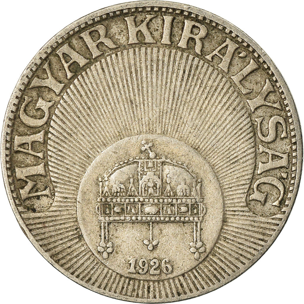 Moneta, Ungheria, 10 Filler, 1926, Budapest, BB, Rame-nichel, KM:507