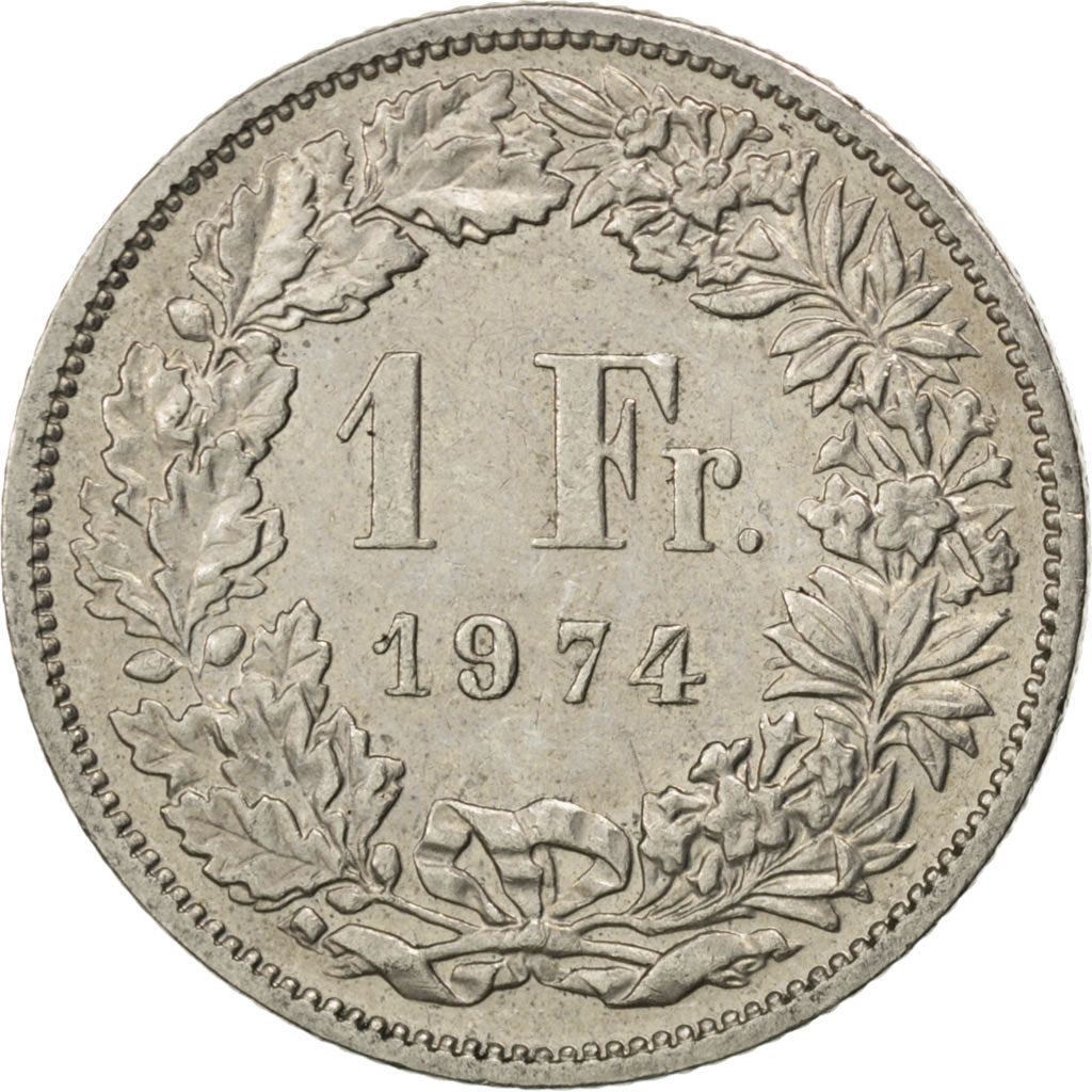 Suisse, Confédération Helvétique, 1 Franc 1974, KM 24a.1